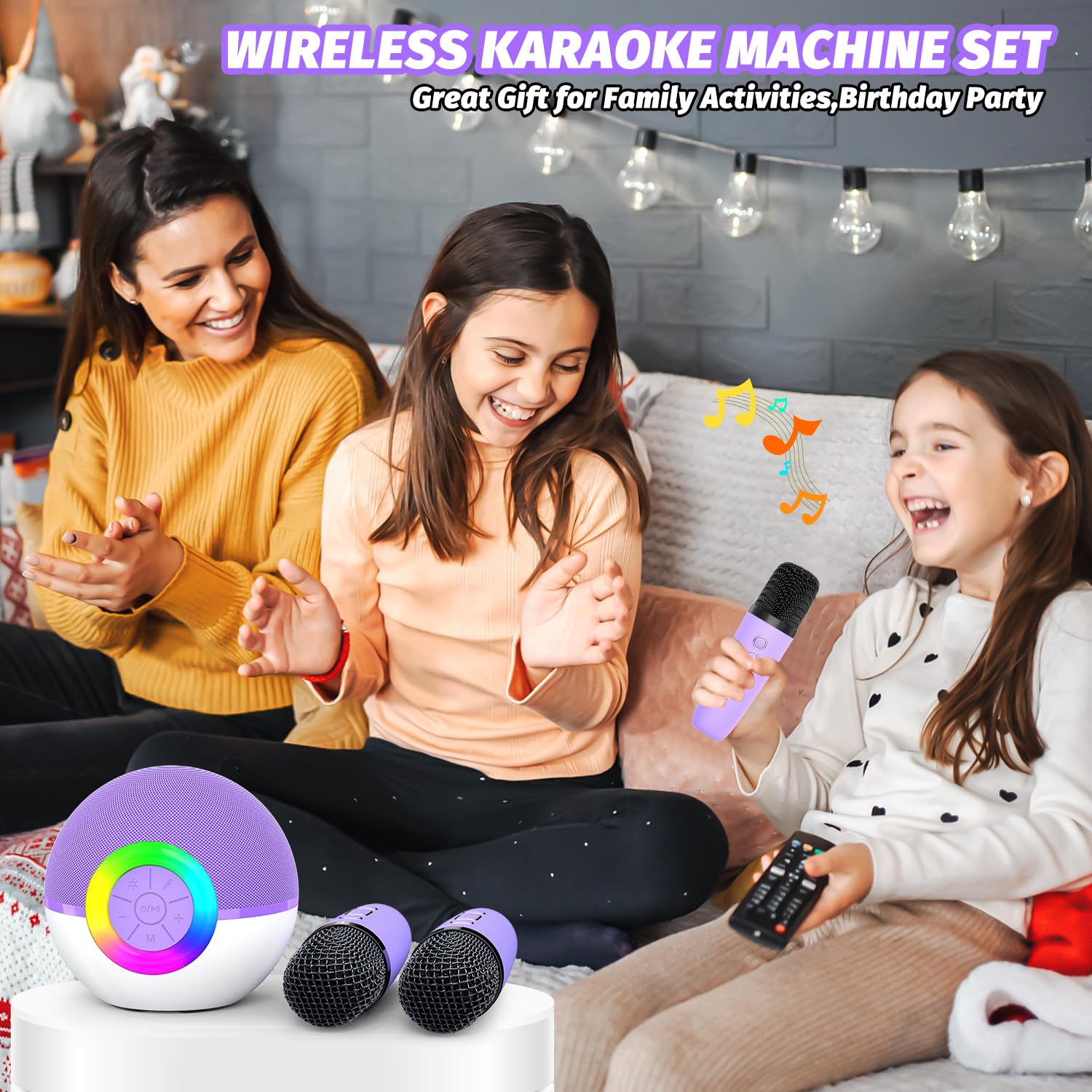 Mgaolo bluetooth 5.3 home party speaker displaying the TF card input slot and control buttons