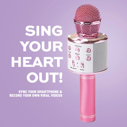 Claire's voice changing karaoke toy packaging contents including the USB-A to USB-C cable
