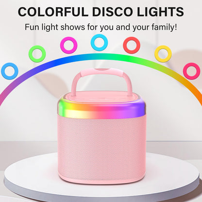 HWWR bluetooth karaoke speaker top control panel highlighting volume and voice effect buttons