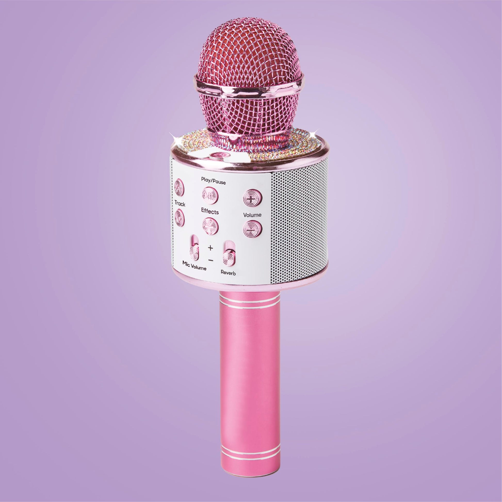 Claire's authentic USA imported karaoke microphone for children showing the built-in speaker housing
