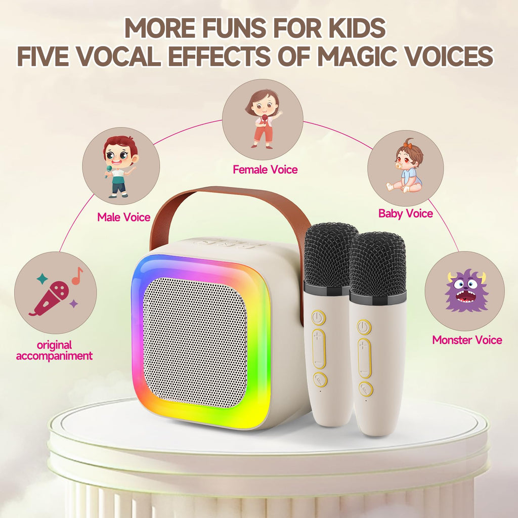 SECULEAD portable bluetooth speaker displaying glowing colorful RGB LED party lights