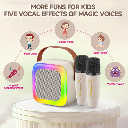 SECULEAD portable bluetooth speaker displaying glowing colorful RGB LED party lights