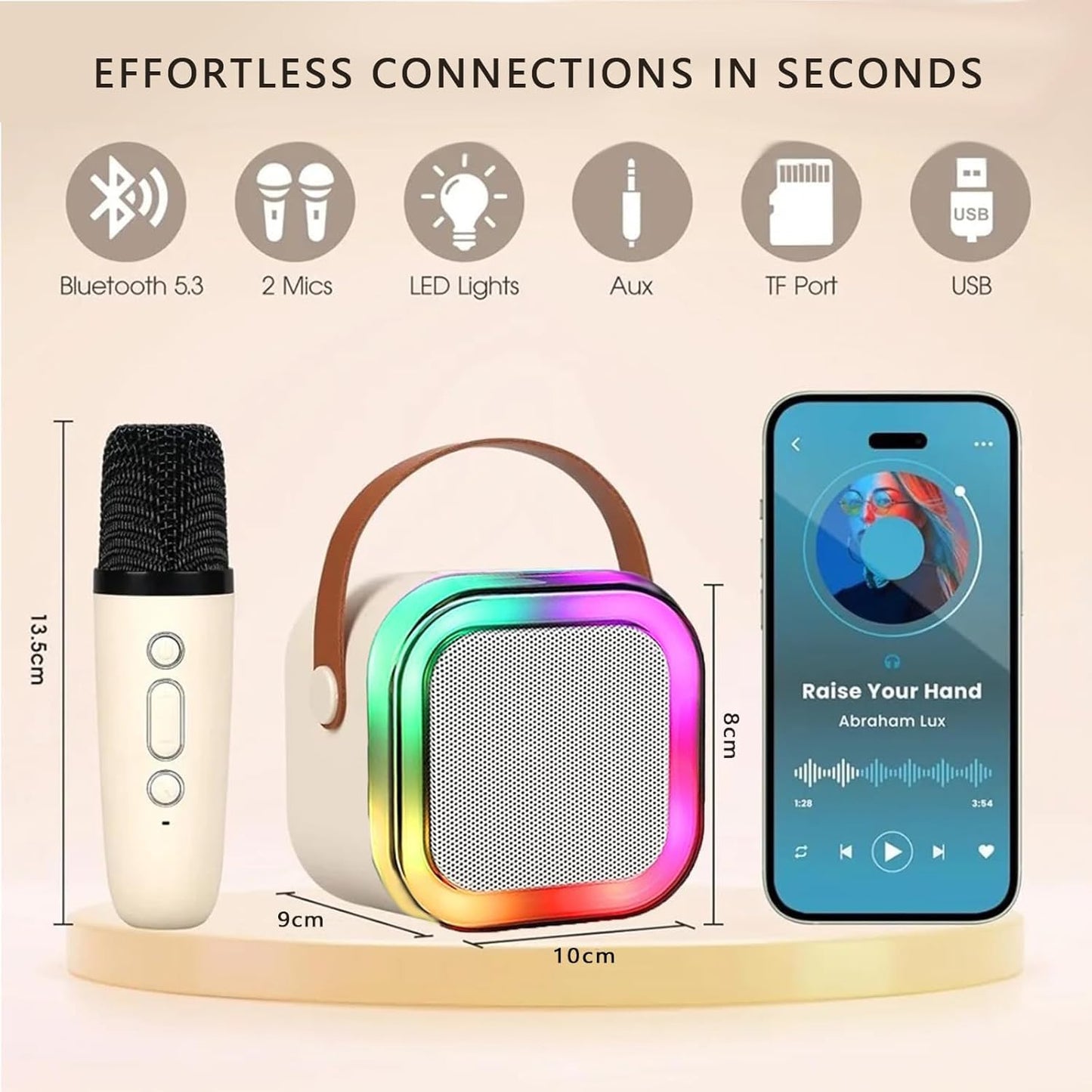 JJYEITUO wireless karaoke microphones with built in buttons for voice effects