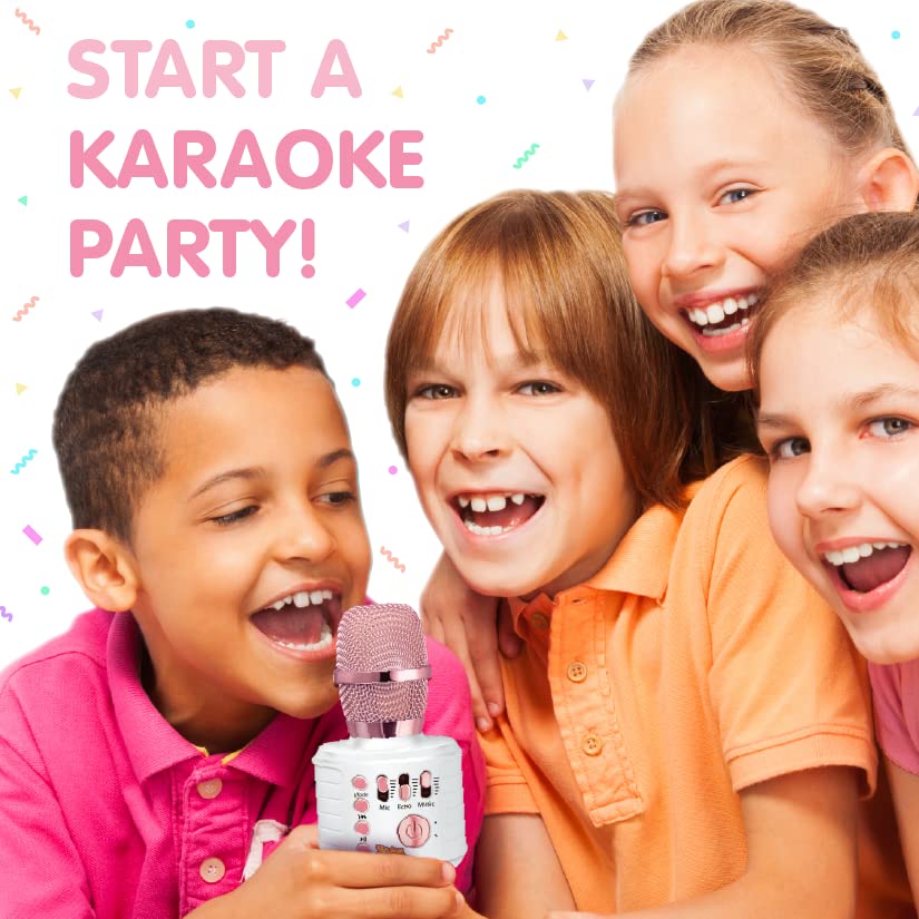Move2Play kids pink electronic microphone displaying packaging box design