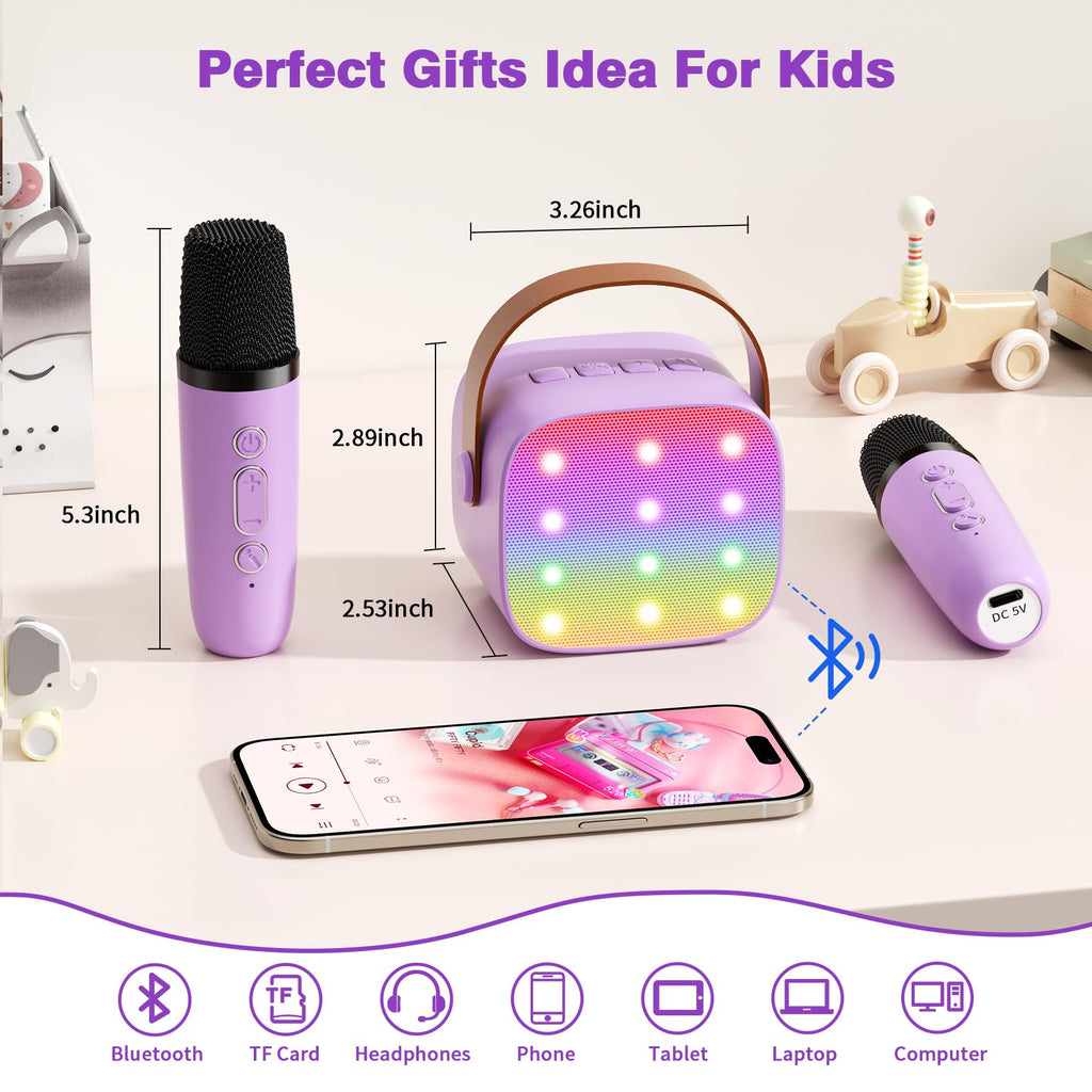 Voijump kids bluetooth speaker showing the close-up texture of child-safe materials and top button controls