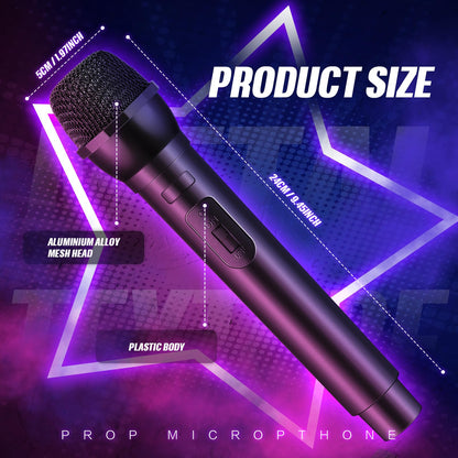 Sanwuta plastic realistic toy mics in black gold and silver colors