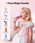 Aadmd kids portable bluetooth karaoke speaker with wireless microphones packaged as a birthday gift alternative