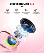 Aadmd children microphone toy setup displaying the complete contents including speaker user manual and charging cord