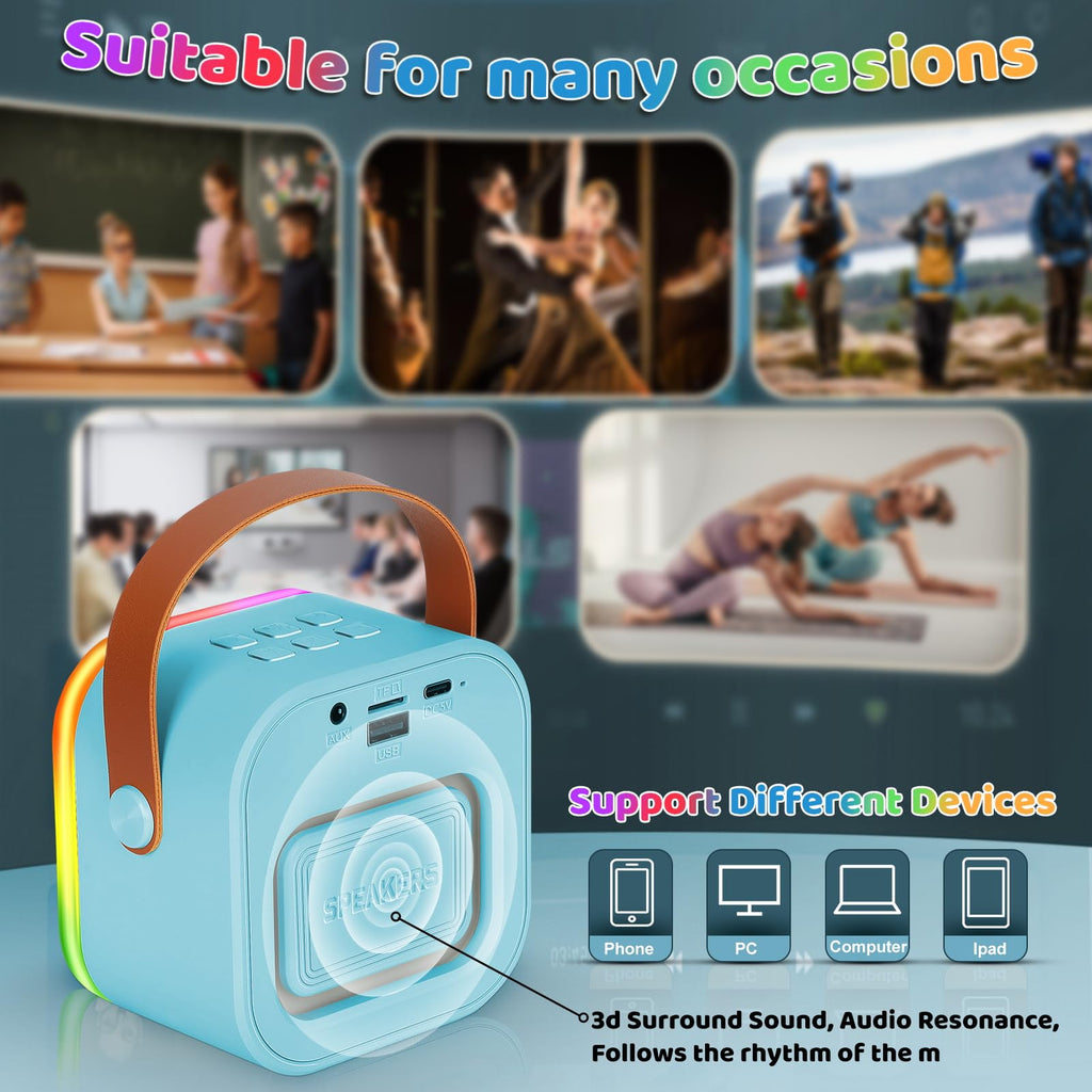 Poptrend kids singing machine with dual microphones packaged elegantly in its original gift box