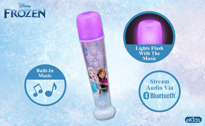 Side profile of the lightweight eKids portable kids Bluetooth microphone