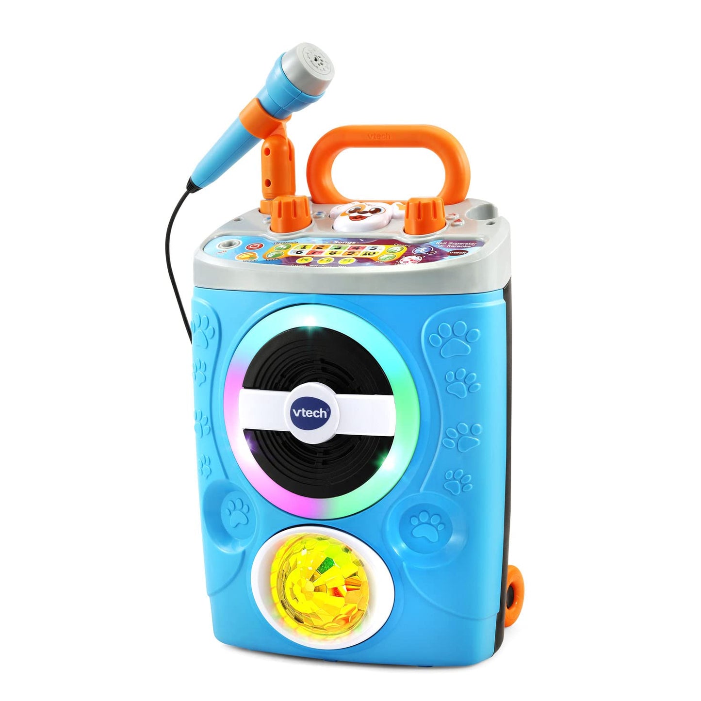 VTech children's portable singing toy with colorful party lights activated