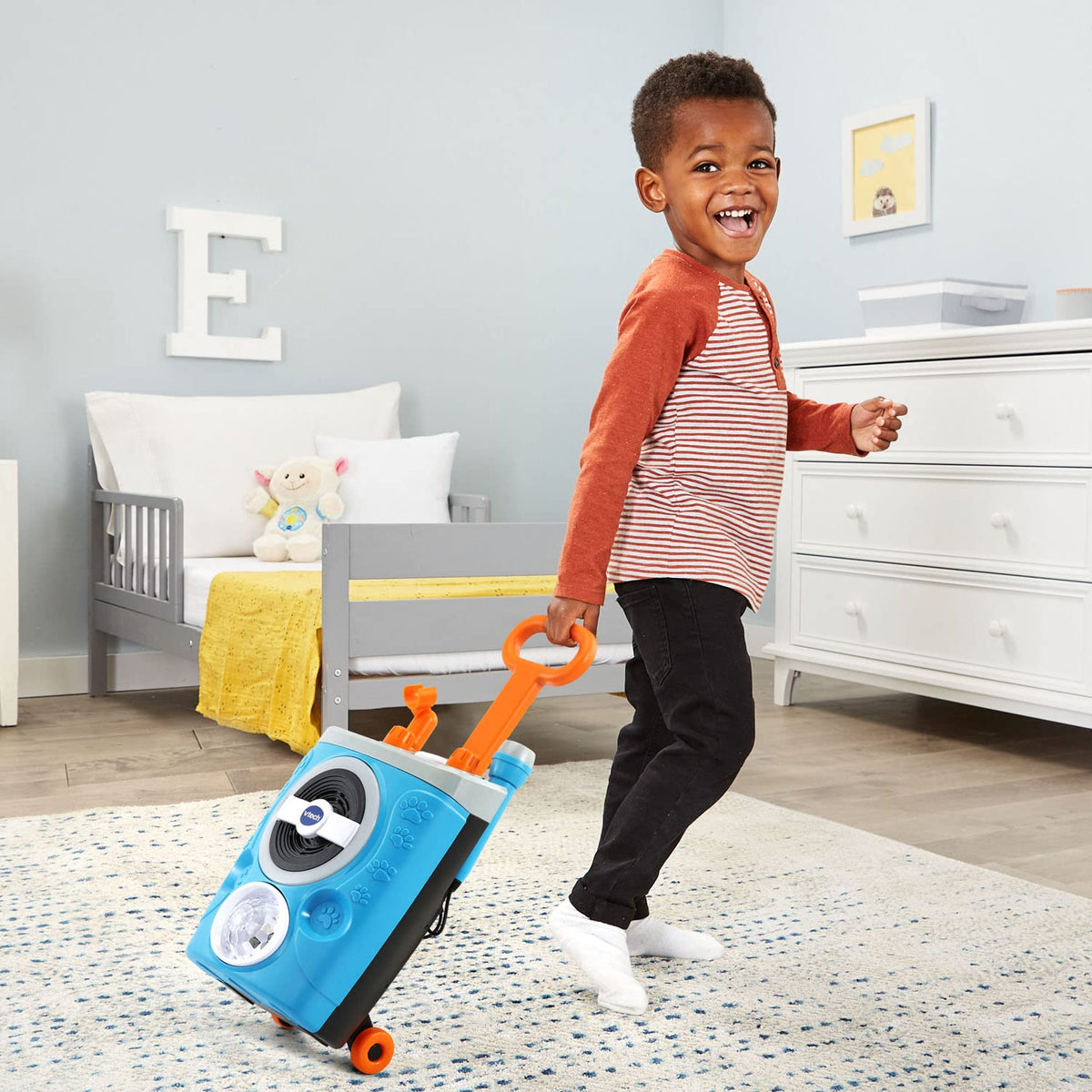 VTech Kidi Superstar unit demonstrating the rear battery compartment placement