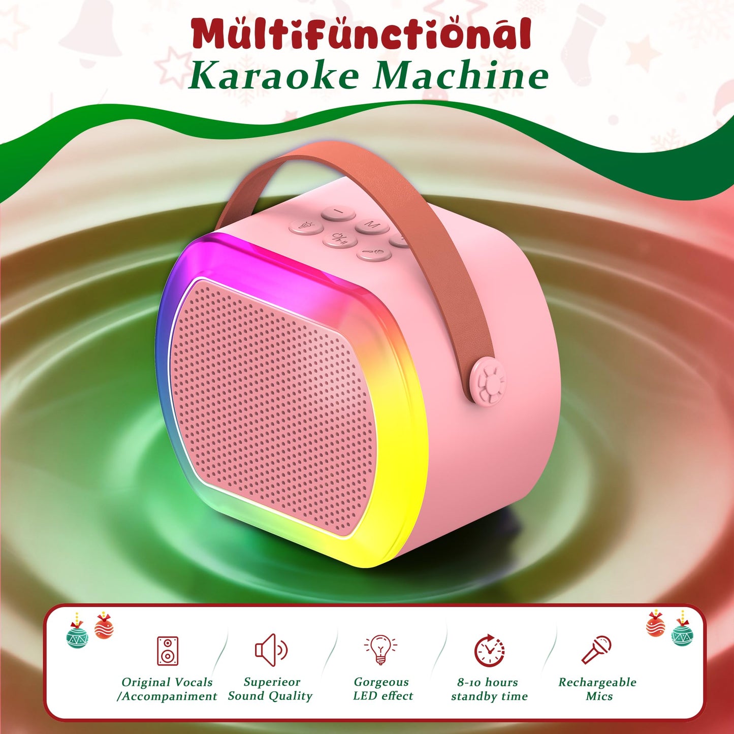 Rechargeable kids vocal equipment with built-in magic voice changing effects