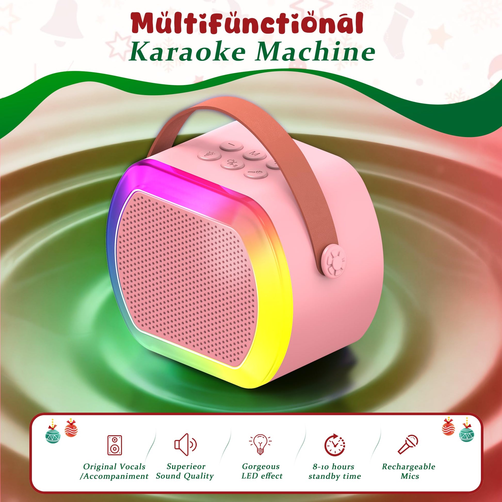 Rechargeable kids vocal equipment with built-in magic voice changing effects