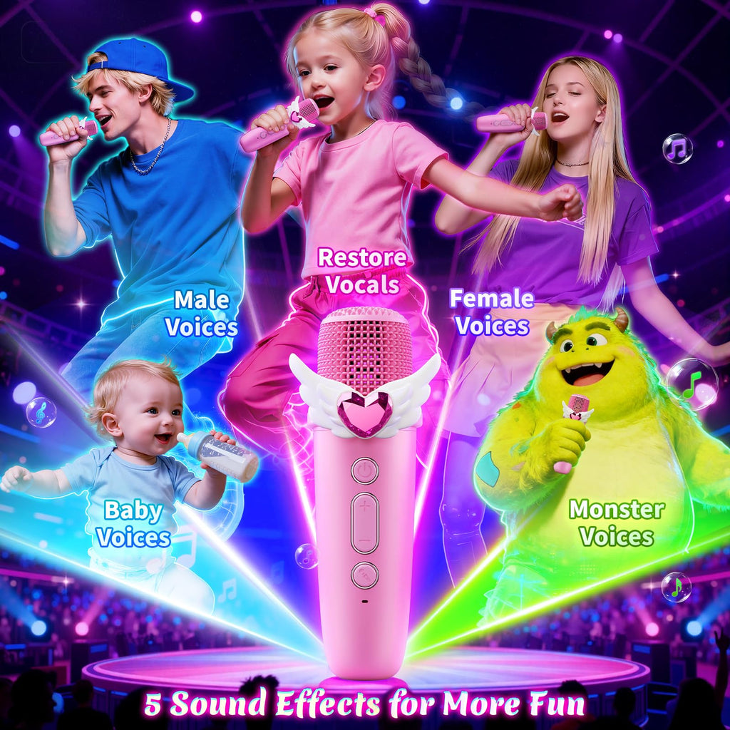 Yitbisy princess singing toy demonstrating the colorful castle projection light show in a dark room