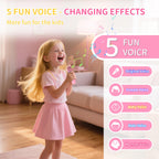 RSSIDOL kids Bluetooth speaker highlighting the leather carrying handle and compact portable design