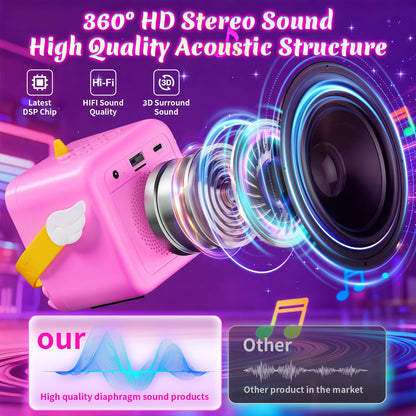 Premium pink gift packaging for the Yitbisy unicorn singing toy for girls