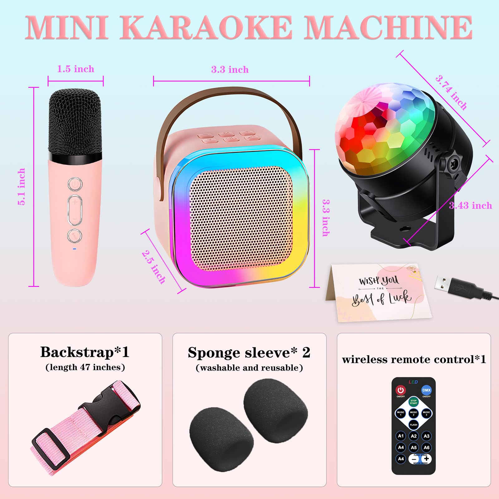 DEABOLAR children karaoke set beautifully packaged inside its colorful premium gift box ideal for birthday celebrations.