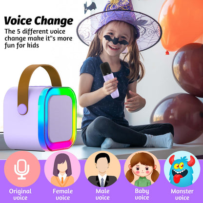 OUTUVAS imported kids karaoke kit presented inside its exquisite protective retail packaging designed for gifting.