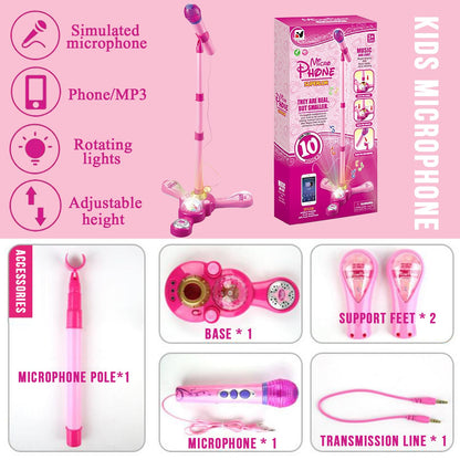 TourKing kids musical toy connected via cable to a mobile smartphone