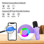 Heroange portable bluetooth speaker and dual microphones set for kids home party entertainment
