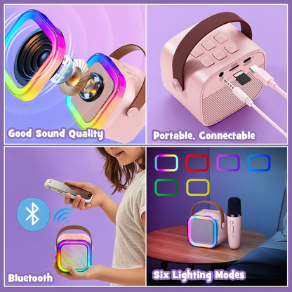 Plush purple unicorn headphones included in the Cleboen children toy bundle.