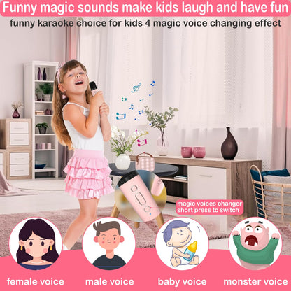 Portable Bluetooth karaoke speaker with dynamic wireless microphone