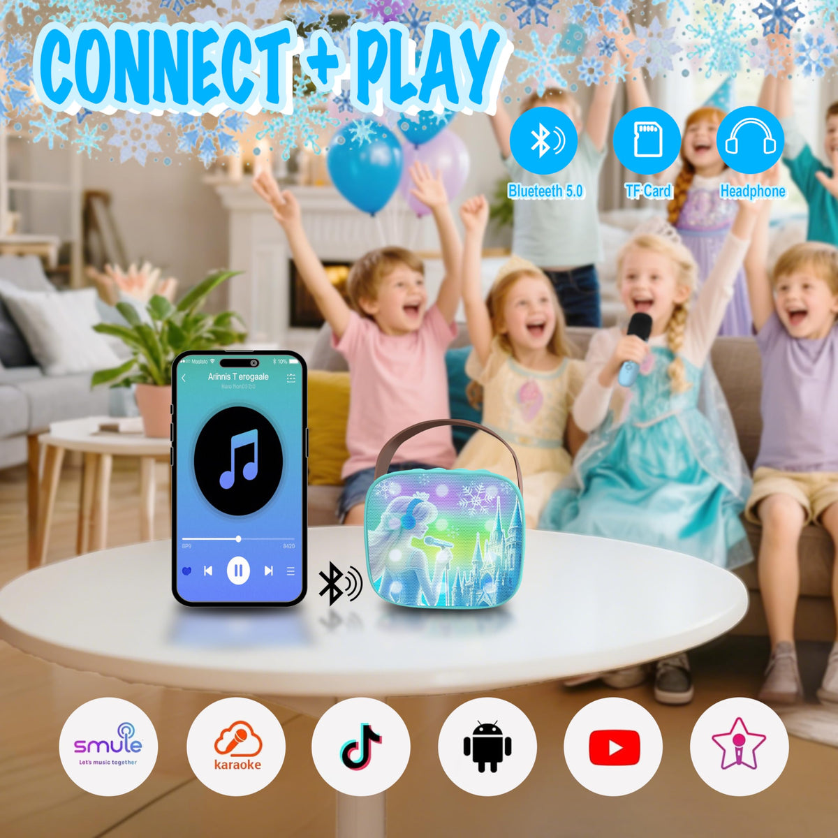 The complete Zhipal kids singing toy set displayed next to its premium protective gift packaging box.