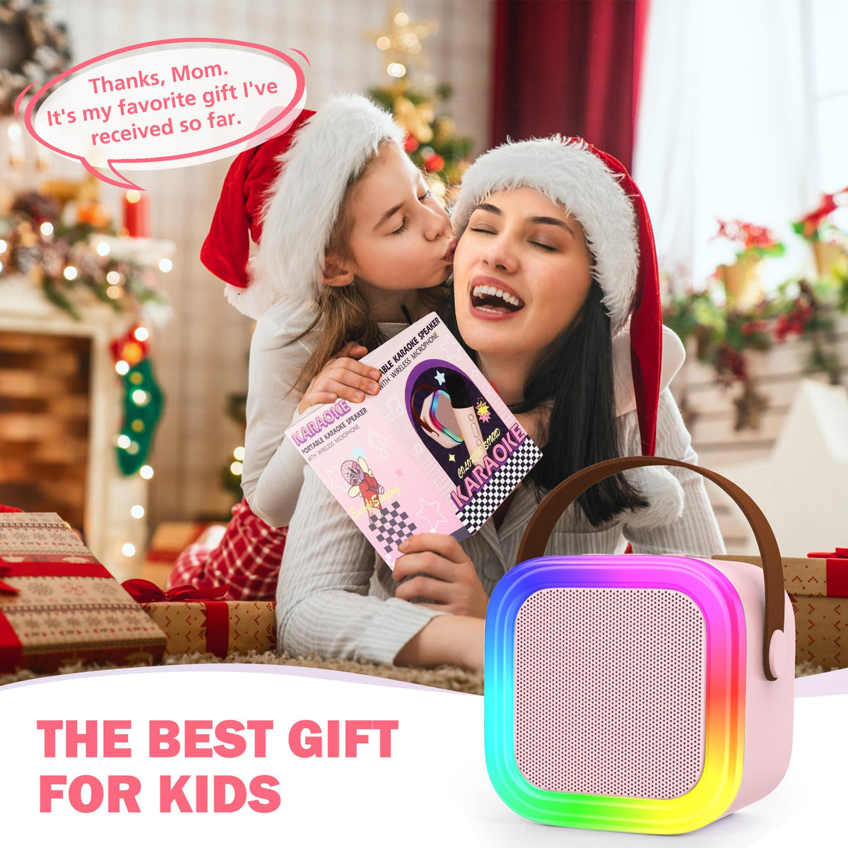 Koolcover mini singing machine showing rear input ports for versatile connectivity
