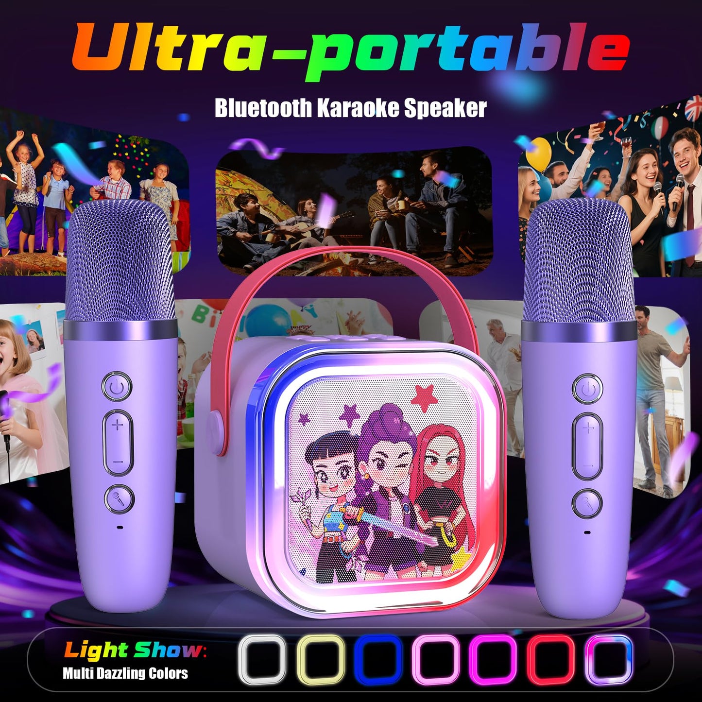 Innofans kids entertainment speaker system displayed alongside its original retail packaging as an imported gift item.