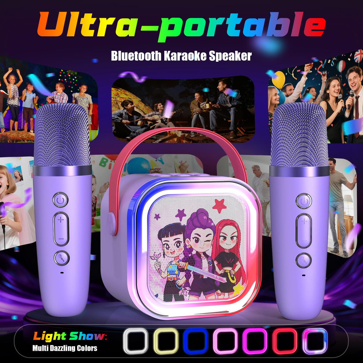 Innofans kids entertainment speaker system displayed alongside its original retail packaging as an imported gift item.