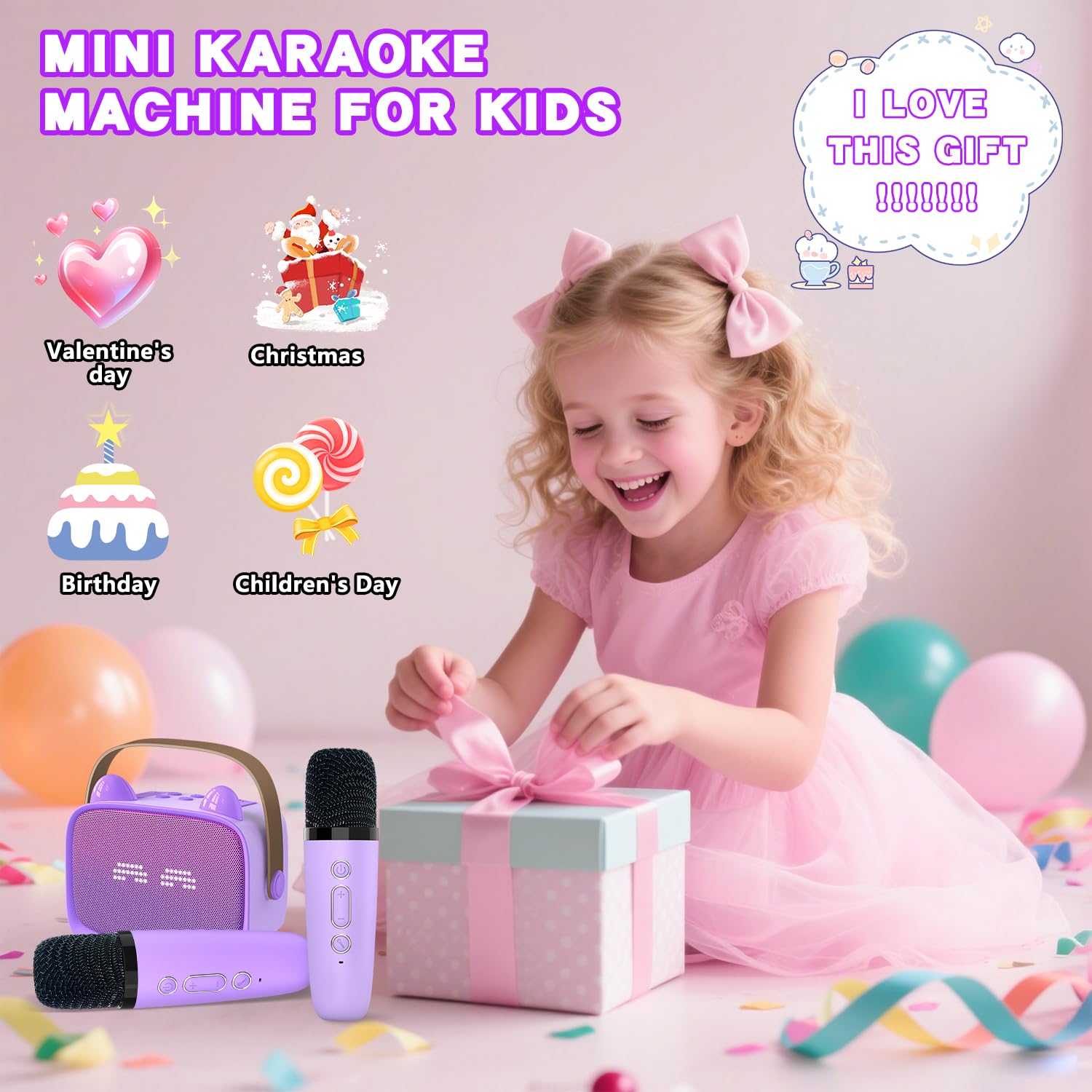 Rechargeable portable speaker for children party with non toxic smooth safe materials