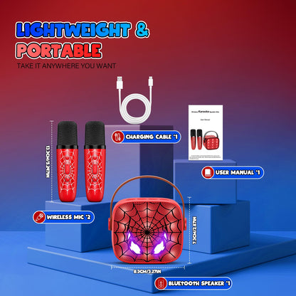 Webspidee compact music speaker being charged via USB for ten hours of playback time