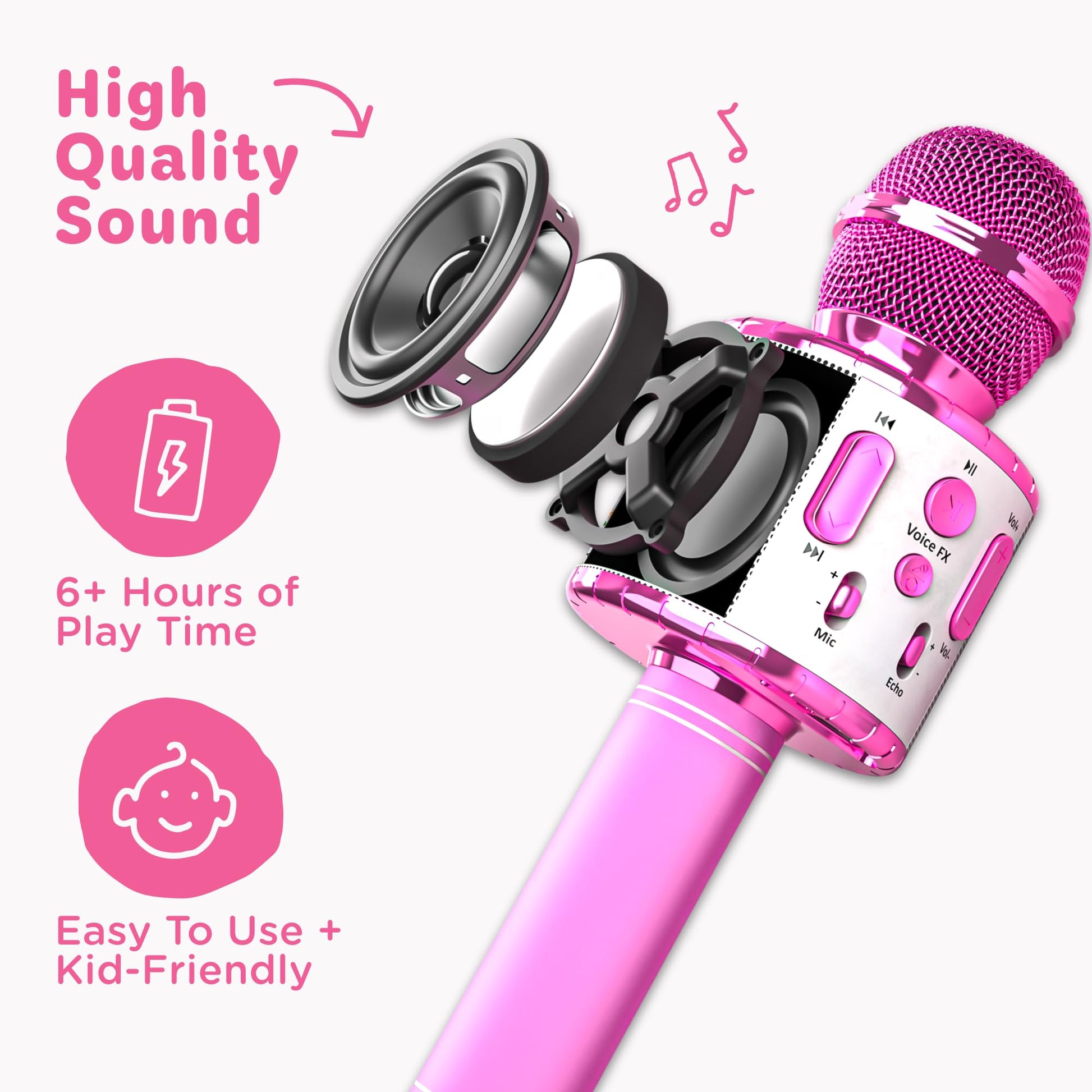 Move2Play microphone retail packaging highlighting the fifteen pre-loaded classic nursery rhymes feature.