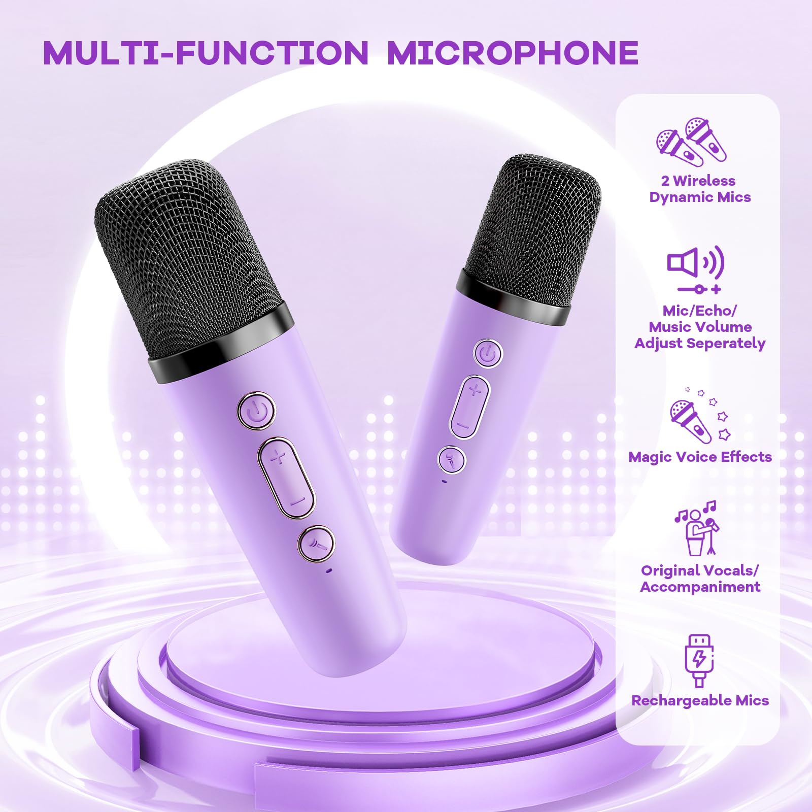 YLL portable mini sound system back side displaying TF card and headphone slots