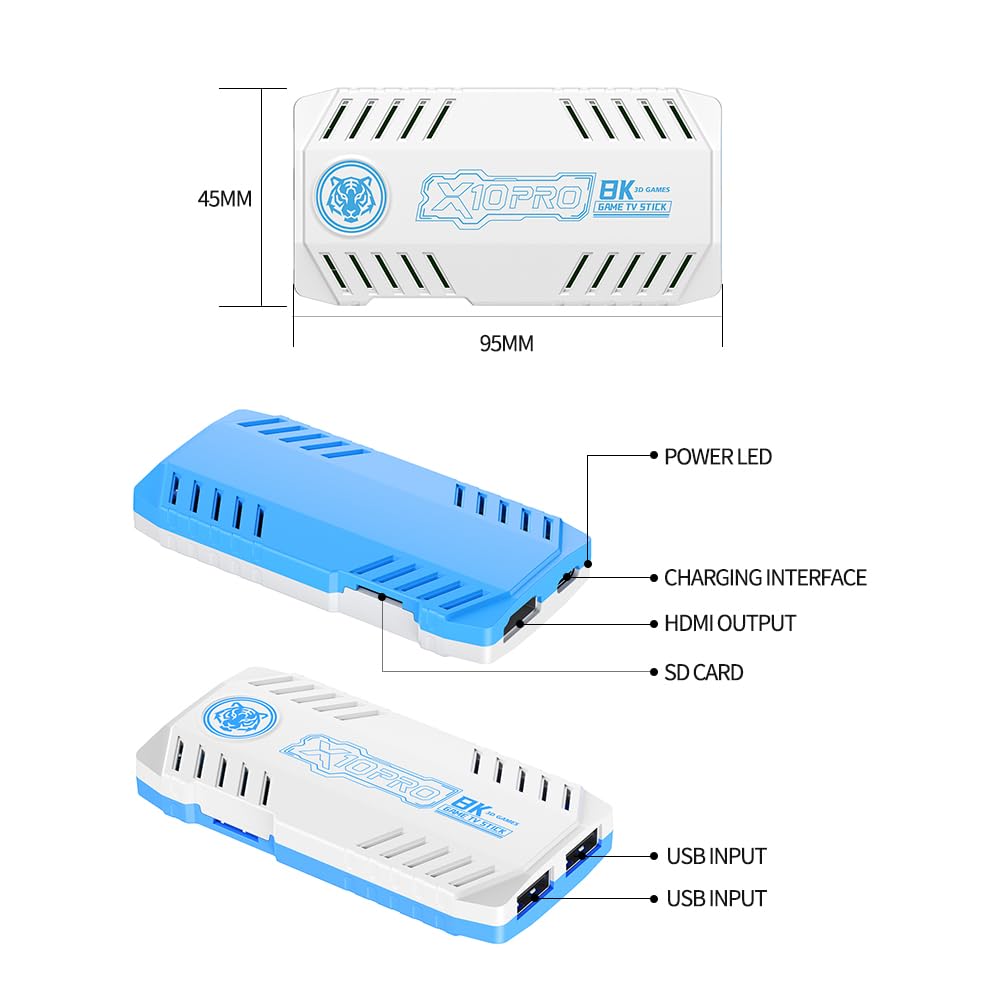X10 Pro game stick packaging and components layout