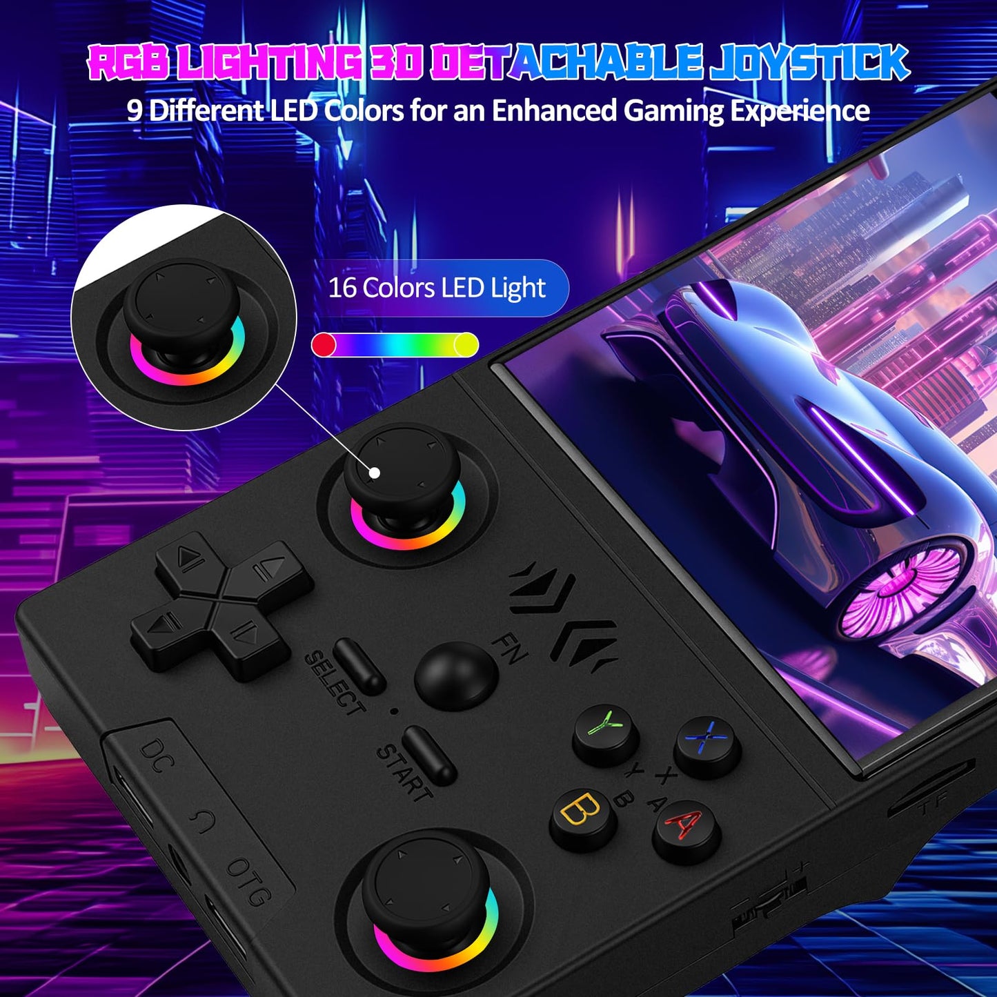Close up of 4.0 inch IPS screen on Uytgxen XF40V console