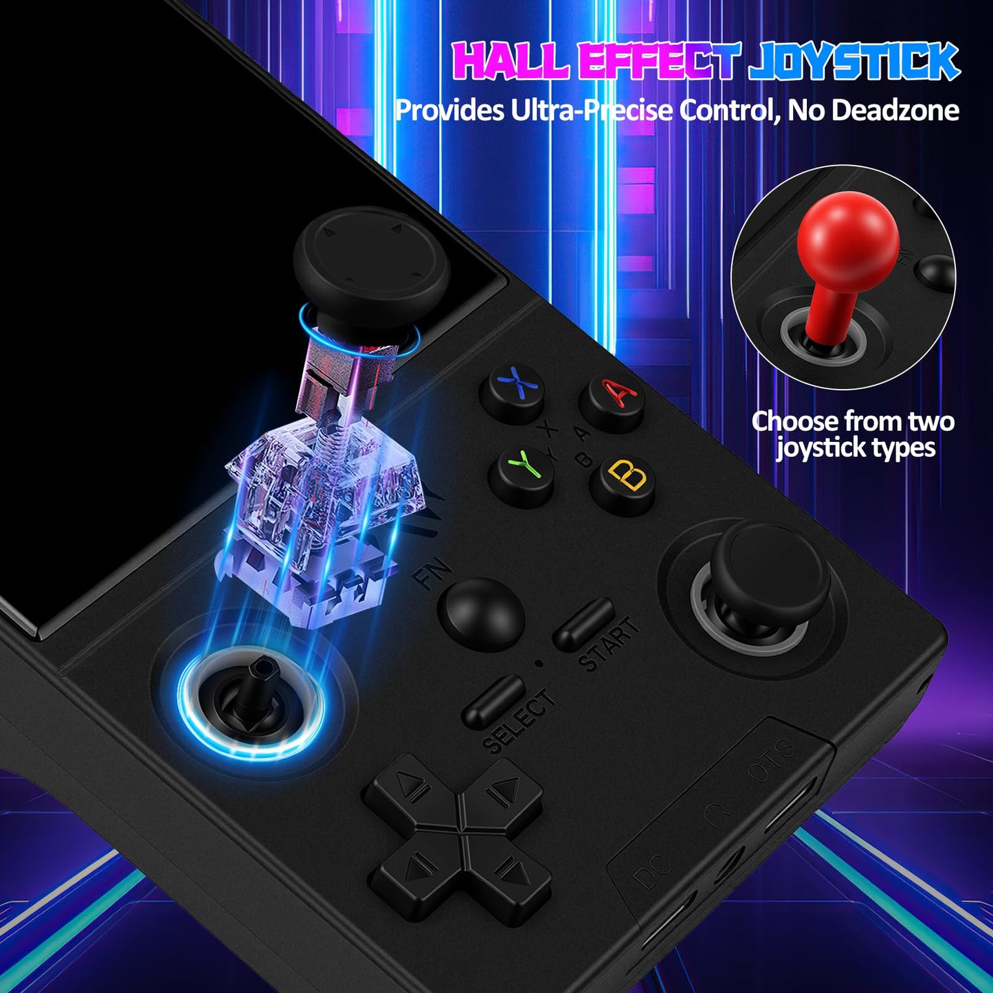 Uytgxen XF40V retro console showing modular arcade style sticks