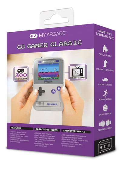 My Arcade Go Gamer Classic purple console packaging