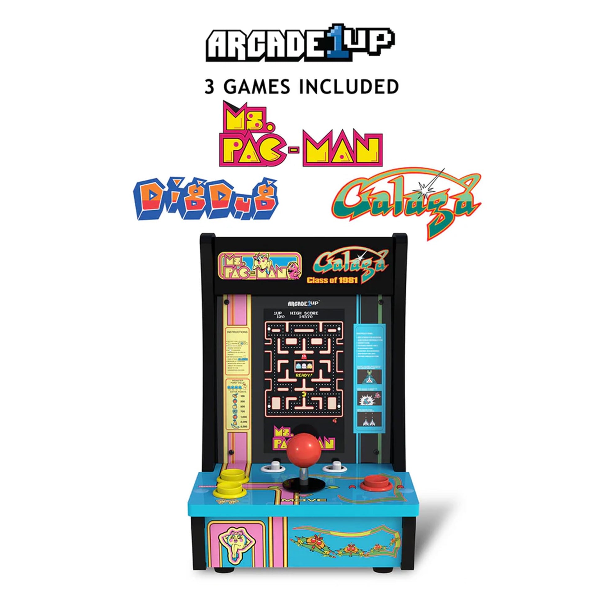 Side profile of Arcade1Up Class of 81 tabletop machine