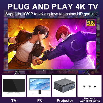 ProGamerX 64GB game stick connected to television HDMI port