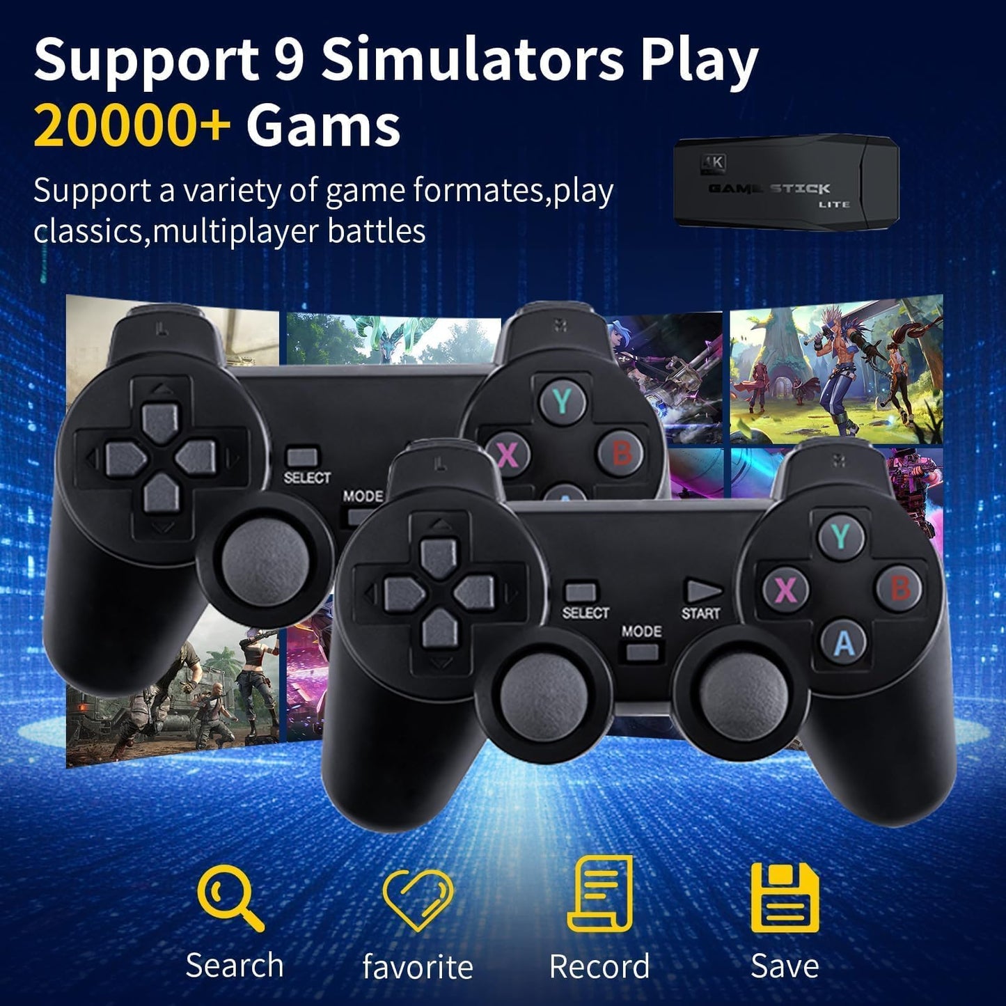 Yellami console displaying gameplay on a 4K television.
