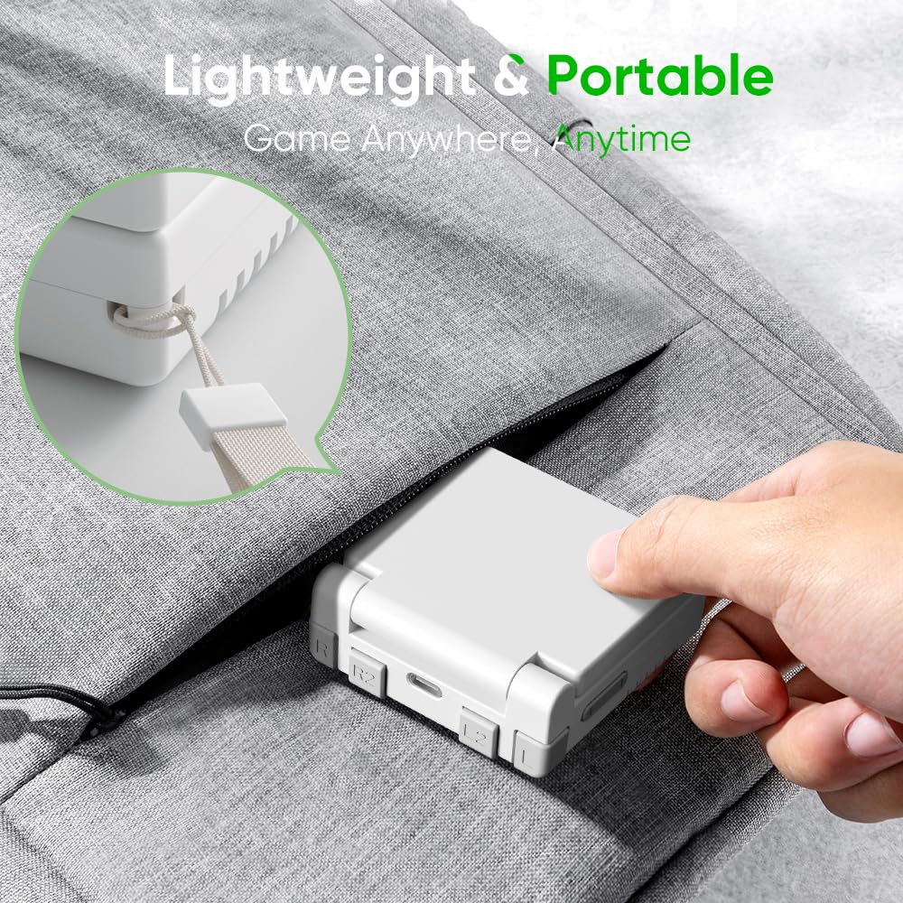 Miyoo Mini Flip handheld gaming device in white packaging