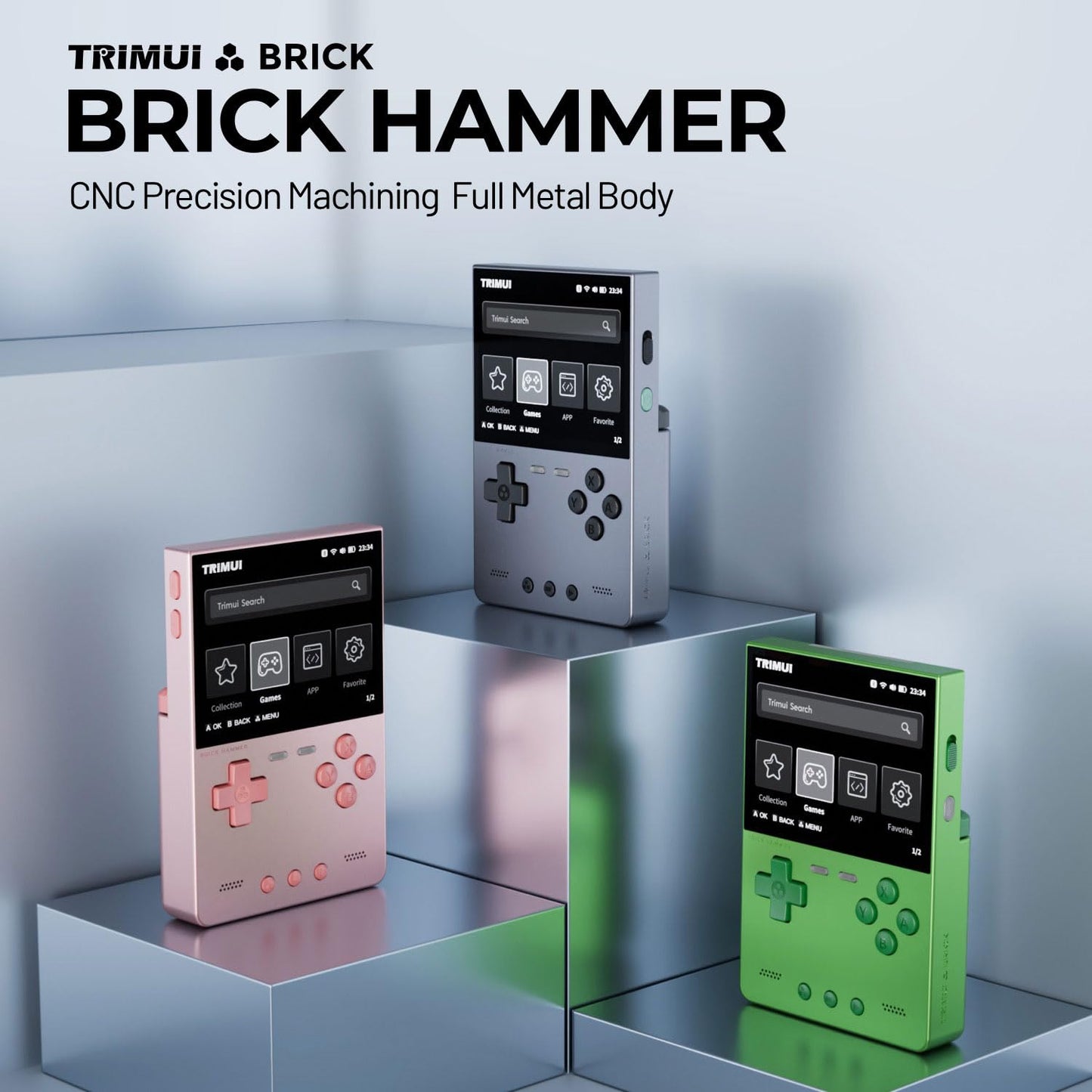 Wesich Trimui Brick Hammer 3.2 inch IPS screen display