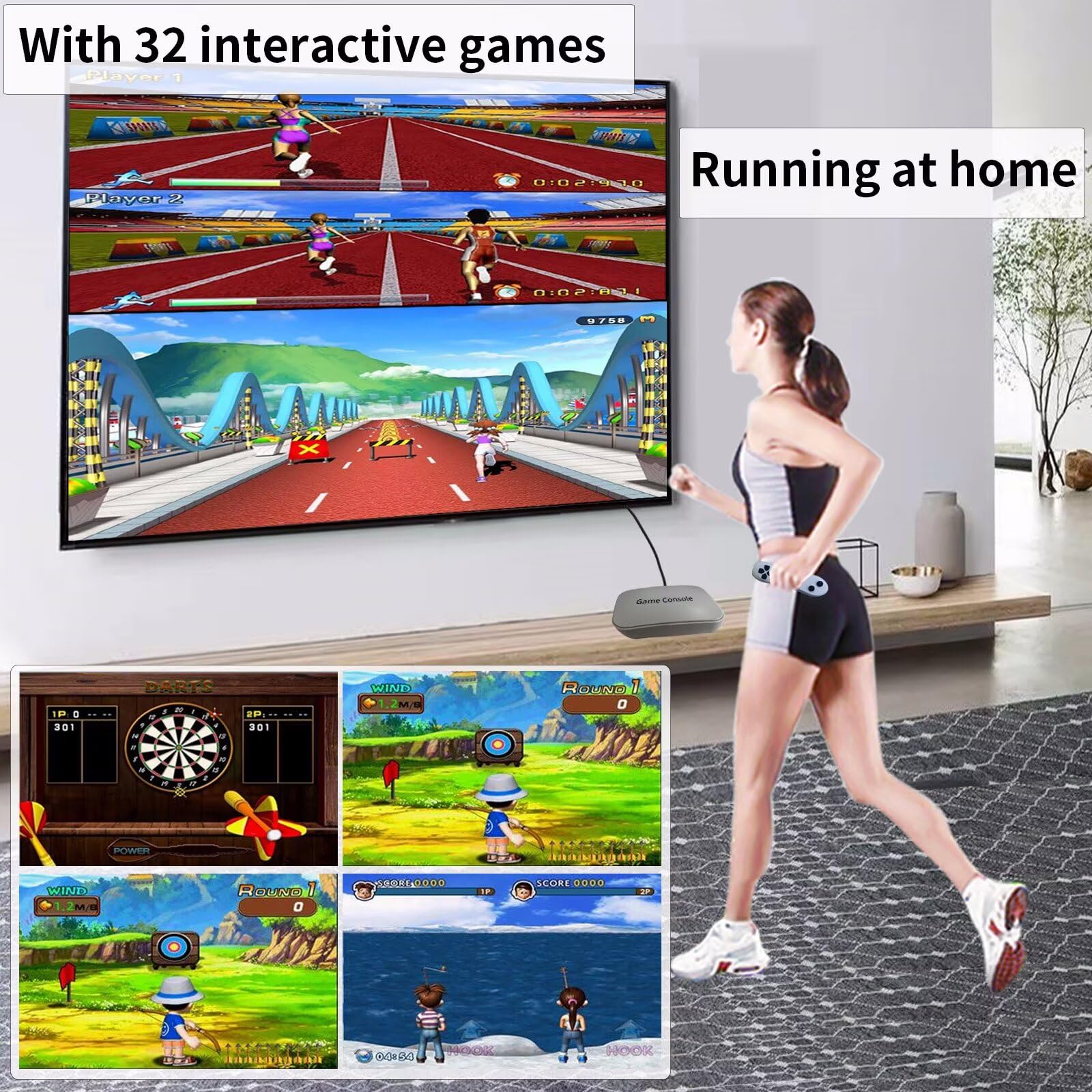 YRPRSODF console stick connecting to television via HDMI.