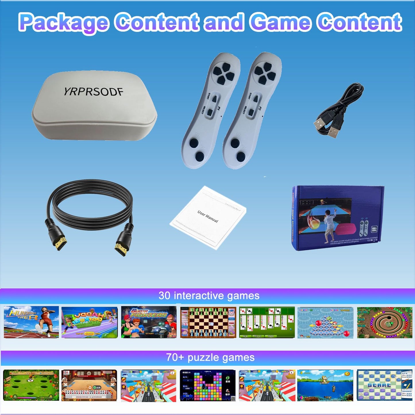 YRPRSODF interactive home gaming set for family.