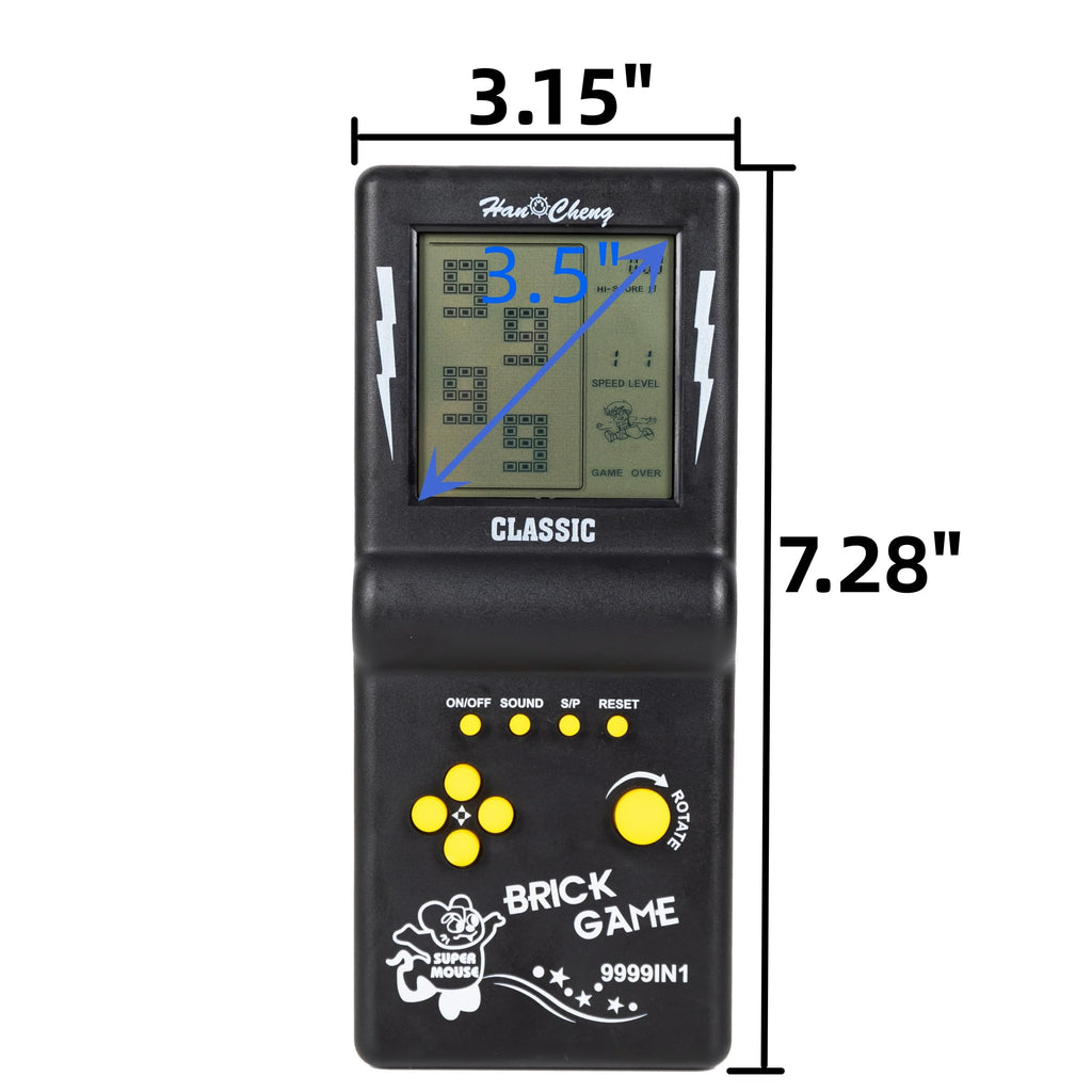Retro brick gaming console with 3.5 inch display