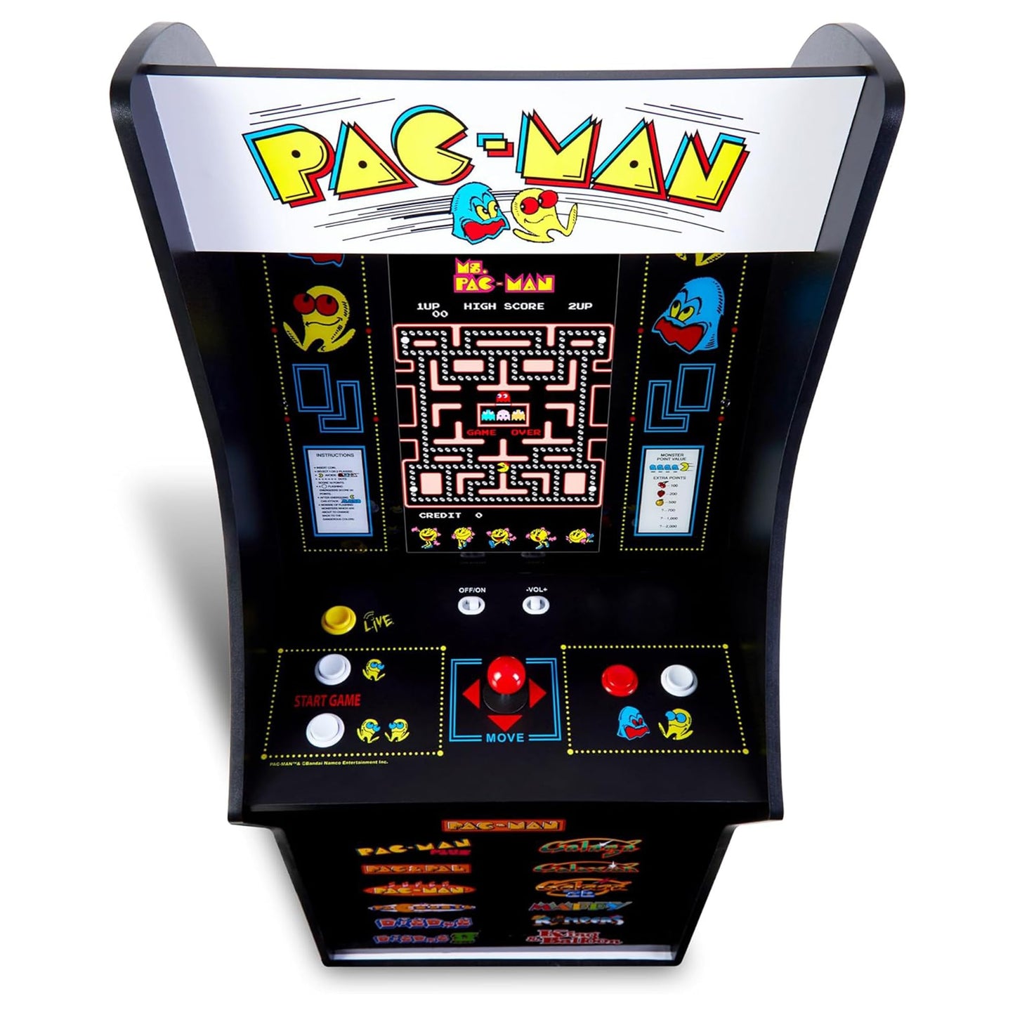 Arcade1Up Pac-Man Classic SE game selection menu
