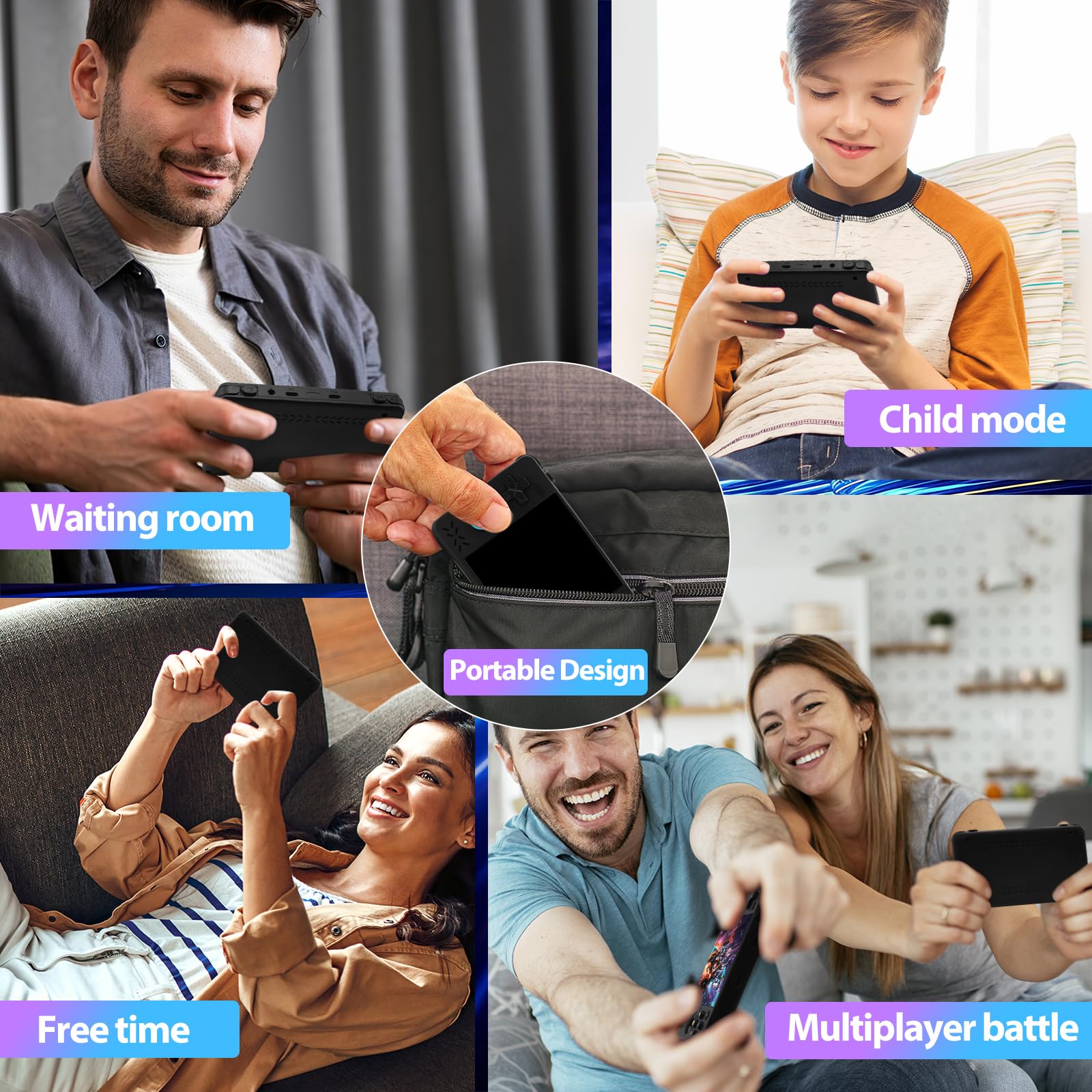EraVortx XF40H handheld game console included accessories kit