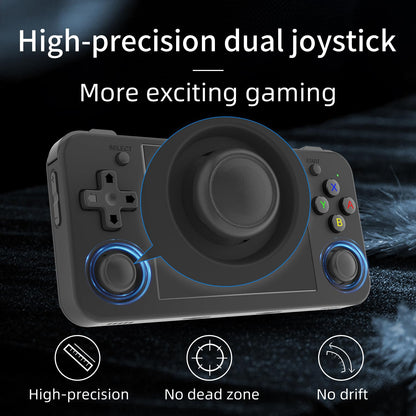 Rear view of Anbernic RG35XX H game console showcasing sleek design